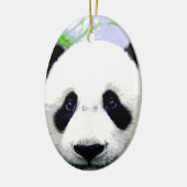 Panda Beer Keramisch Ornament (Links)