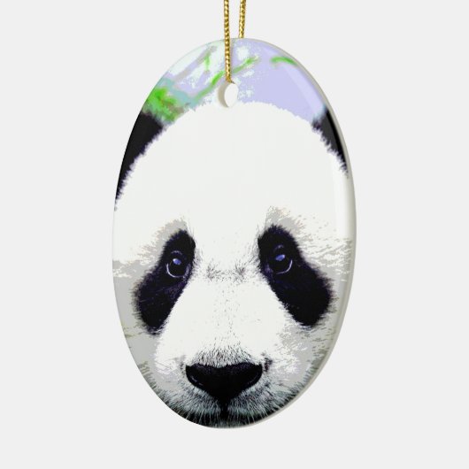 Panda Beer Keramisch Ornament (Links)