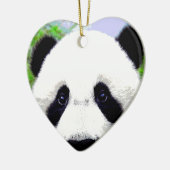 Panda Beer Keramisch Ornament (Links)