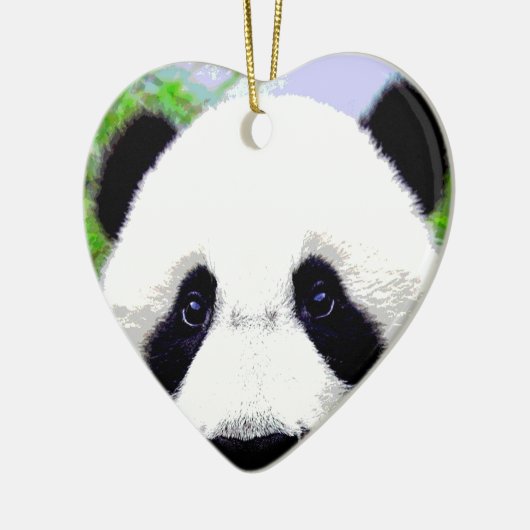 Panda Beer Keramisch Ornament (Links)