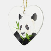 Panda Beer Keramisch Ornament (Links)