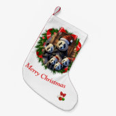 Panda beer kerstkous kleine kerstsok (Voorkant (Hangend))