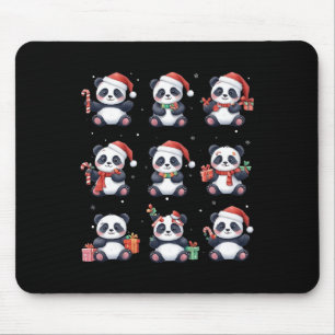 Panda Beer Kerstman Hoed Grappig Dierenvriend Muismat