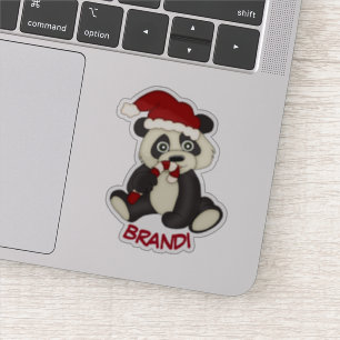 Panda-Beer kerstmannetje Sticker