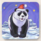 Panda Beer Kerstmis Bier Onderzetter (Voorkant)