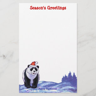 Panda Beer Kerstmis Briefpapier