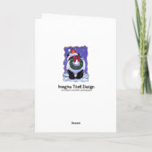 Panda Beer Kerstmis Feestdagen Kaart (Achterkant)