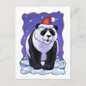 Panda Beer Kerstmis Feestdagenkaart (Voorkant)