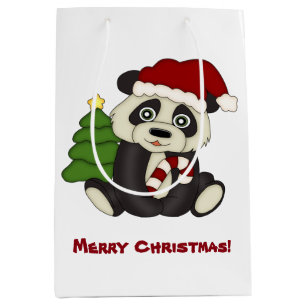 Panda Beer kerstmis gepersonaliseerd Medium Cadeauzakje