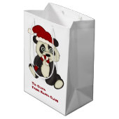 Panda Beer kerstmis gepersonaliseerd Medium Cadeauzakje (Achterkant Gekanteld)