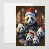 Panda Beer Kerstmis Kaart (Voorkant / Achterkant)