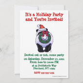 Panda Beer Kerstmis Kaart (Achterkant)