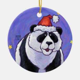 Panda Beer Kerstmis Keramisch Ornament