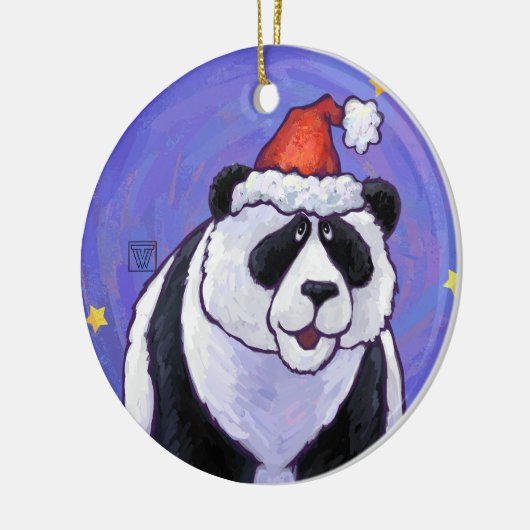 Panda Beer Kerstmis Keramisch Ornament (Links)