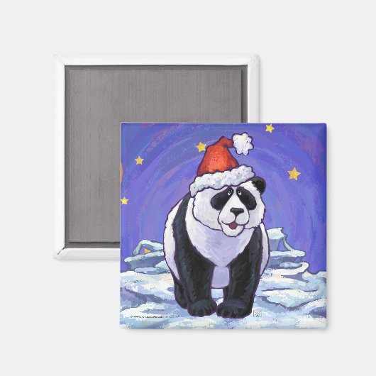 Panda Beer Kerstmis Magneet (Voorkant / Achterkant)