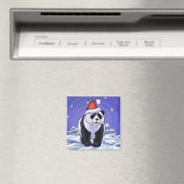 Panda Beer Kerstmis Magneet (Insitu (Vaatwasser))