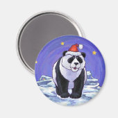 Panda Beer Kerstmis Magneet (Voorkant / Achterkant)