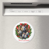 Panda Beer Kerstmis Magneet (Insitu (Vaatwasser))