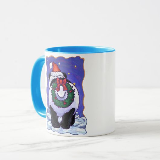 Panda Beer Kerstmis Mok (Voorkant links)