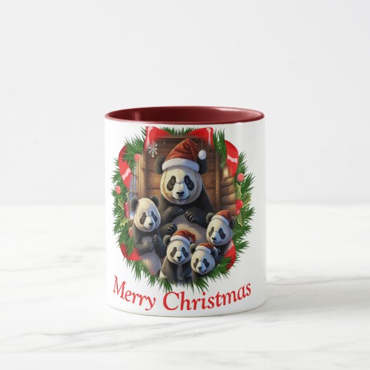 Panda Beer Kerstmis Mok (Midden)