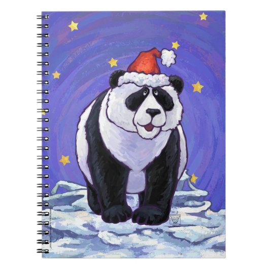 Panda Beer Kerstmis Notitieboek (Voorkant)