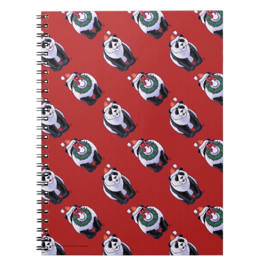 Panda Beer Kerstmis Notitieboek (Voorkant)