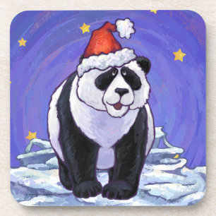 Panda Beer Kerstmis Onderzetter
