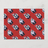 Panda Beer Kerstmis op rood Feestdagenkaart (Voorkant)