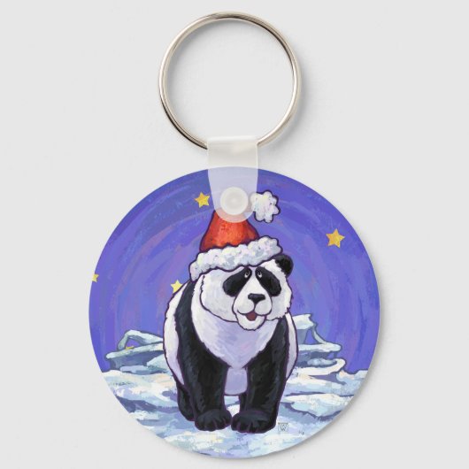 Panda Beer Kerstmis Sleutelhanger (Voorkant)
