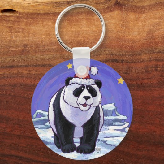 Panda Beer Kerstmis Sleutelhanger (Voorkant)