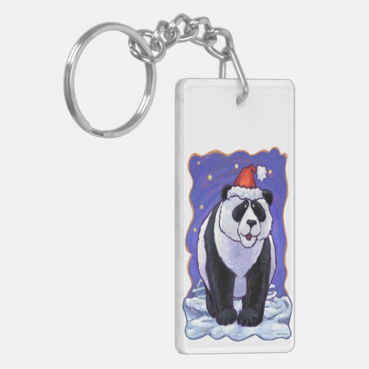 Panda Beer Kerstmis Sleutelhanger (Voorkant Links)