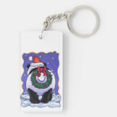 Panda Beer Kerstmis Sleutelhanger (achterkant)