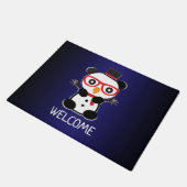 Panda Beer Kerstmis - Snowman Panda Beer Deurmat (Schuin)