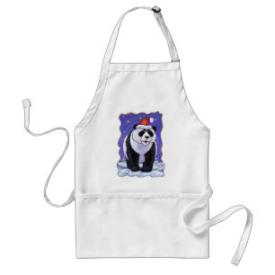 Panda Beer Kerstmis Standaard Schort