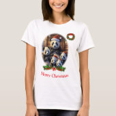 Panda Beer Kerstmis T-shirt (Voorkant)