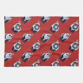 Panda Beer Kerstmis Theedoek (Horizontaal)