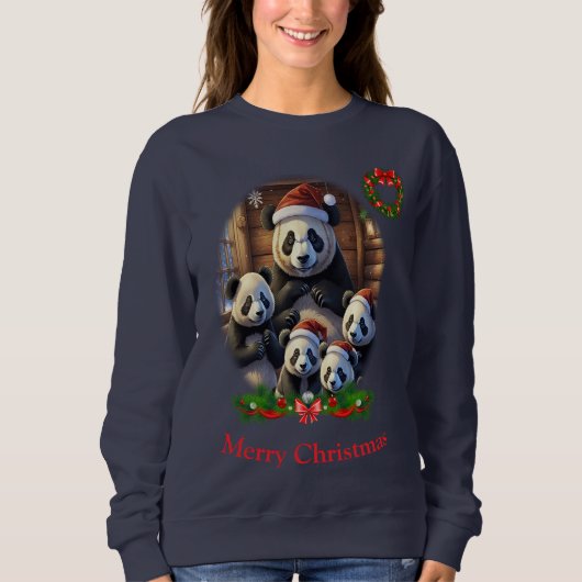 Panda Beer Kerstmis Trui (Voorkant)