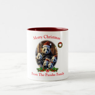 Panda Beer Kerstmug Tweekleurige Koffiemok