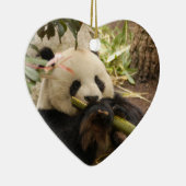 Panda Beer kerstversiering Keramisch Ornament (Rechts)