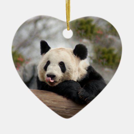 Panda-Beer kerstversieringen Keramisch Ornament (Voorkant)