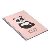 Panda Beer Kind Cute Notitieboek (Rechterzijde)