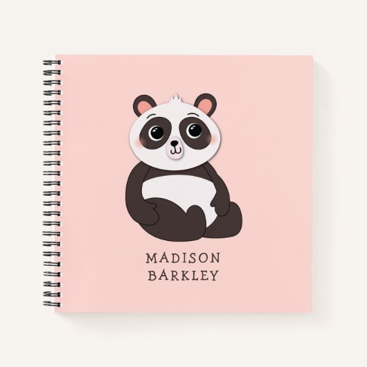 Panda Beer Kind Is Schattig Notitieboek (Voorkant)