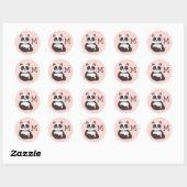 Panda Beer Kind Schattigee naam Envelop Seal Stick Ronde Sticker (Vel)