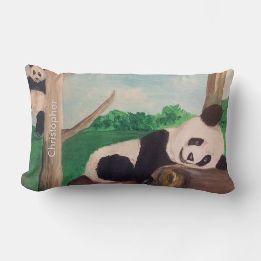 Panda Beer Kinder Gift Pillow personaliseren Kussen (Voorkant)