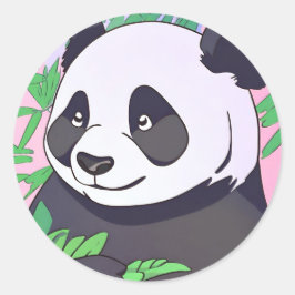 Panda beer Kinder Schattigee tropisch zoet grappig Ronde Sticker