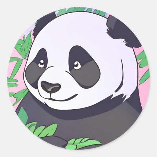 Panda beer Kinder Schattigee tropisch zoet grappig Ronde Sticker (Voorkant)