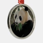 Panda Beer Knuffels Metalen Ornament (Rechts)