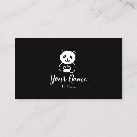Panda beer koffie voedsel visitekaartje (Voorkant)