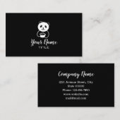 Panda beer koffievoer visitekaartje (Voorkant / Achterkant)