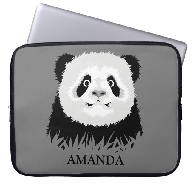 Panda Beer Laptop Sleeve (Voorkant)